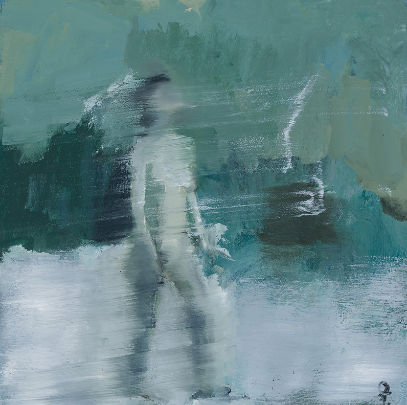 Painting — She Walks the Beach